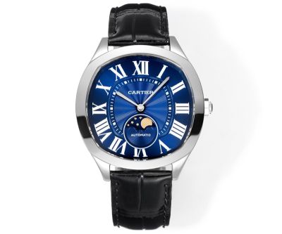 Drive De Cartier 40*41*12.5mm Cal.1904-PS MC Movement Blue Face Men mirror quality cartier writing instruments Watch
